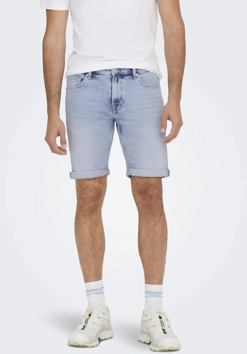 

Джинсовые шорты ONLY & SONS "ONSPLY LIGHT BLUE 5189 SHORTS DNM NOOS", голубой