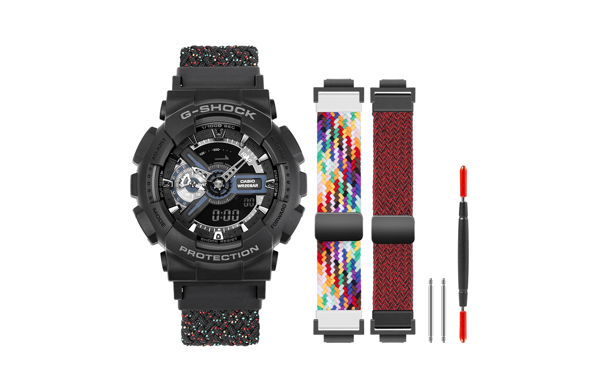 

Унисекс часы CASIO серии с двойным дисплеем жидкокристаллическим/аналоговым, 51.2 мм, черные