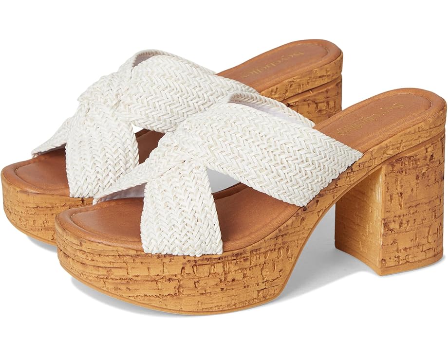 Туфли Seychelles Adorned Raffia Slide Sandal, белый