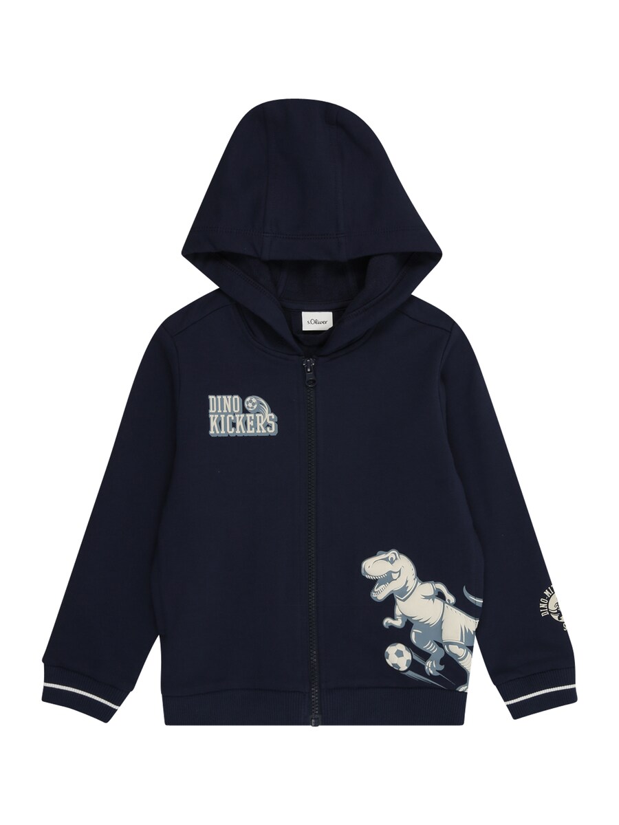 

Толстовка с капюшоном на молнии s.Oliver, темно-синий/светло-синий