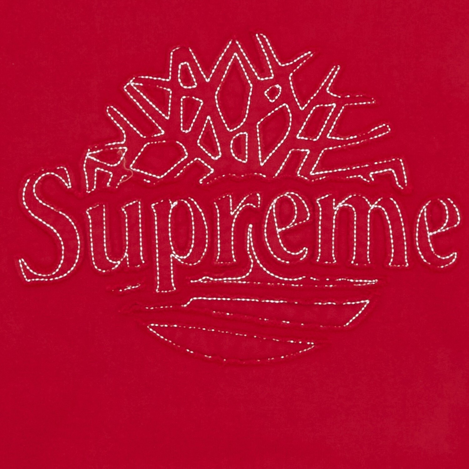Толстовка с капюшоном Supreme x Timberland, цвет Красный — фото 3