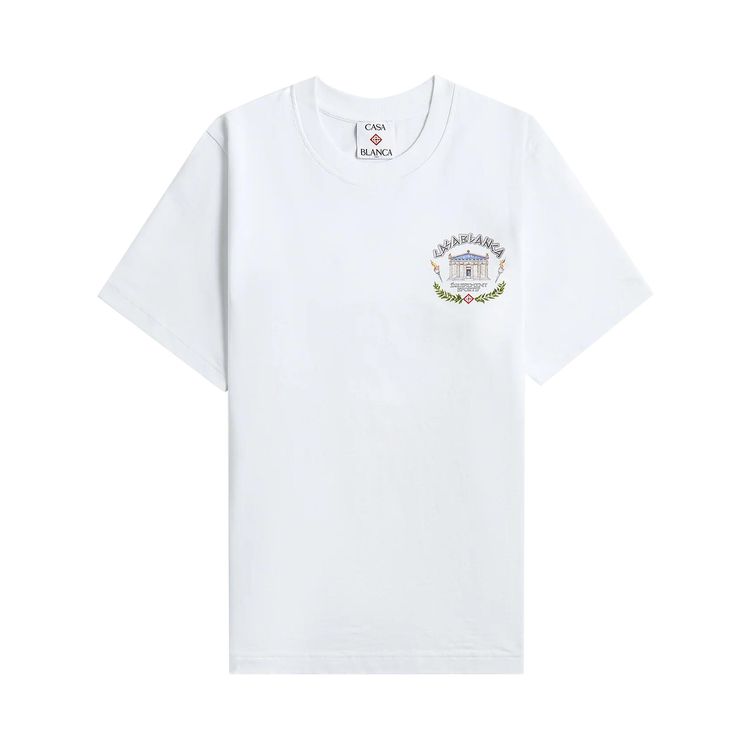 

Футболка Casablanca Le Temple Du Sport T-Shirt 'White', белый