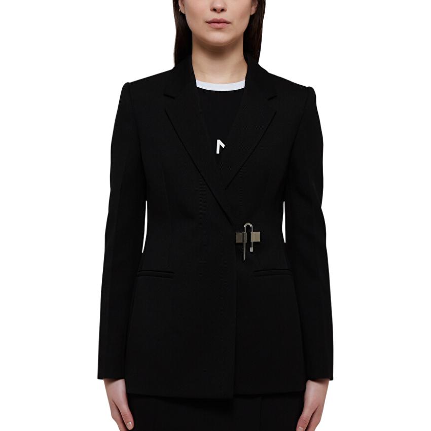 

Шерстяной блейзер с U-образным креплением Givenchy, черный