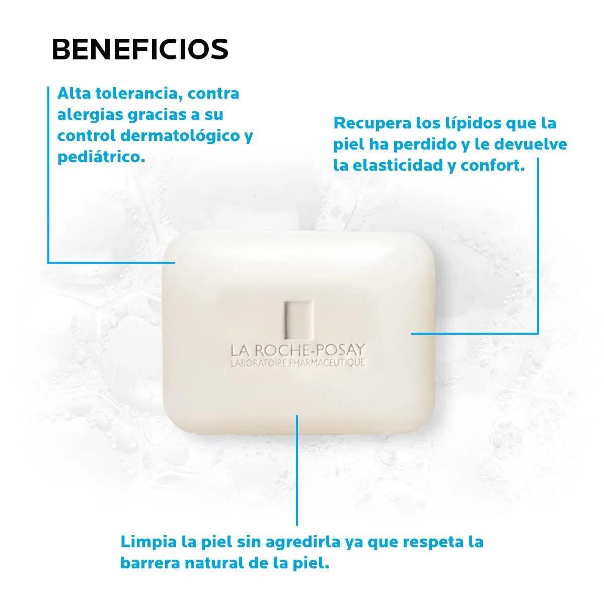 Увлажняющее мыло La Roche Posay Lipikar Surgras для сухой и чувствительной кожи 5 x 150 г La Roche-Posay — фото 4
