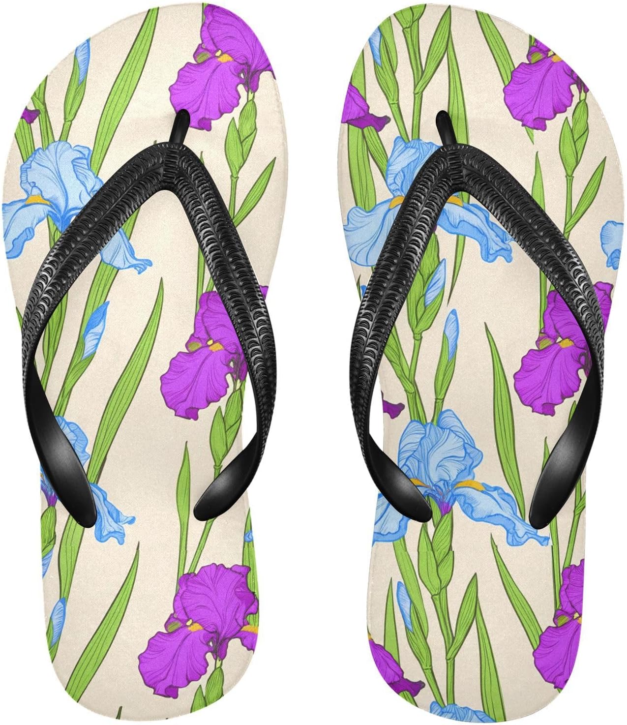 

Шлепанцы бежевого цвета с рисунком листьев ириса, пляжные сандалии-вьетнамки, резинескользящие летние тапочки для ходьбы, обувь для женщин и мужчин Sinestour