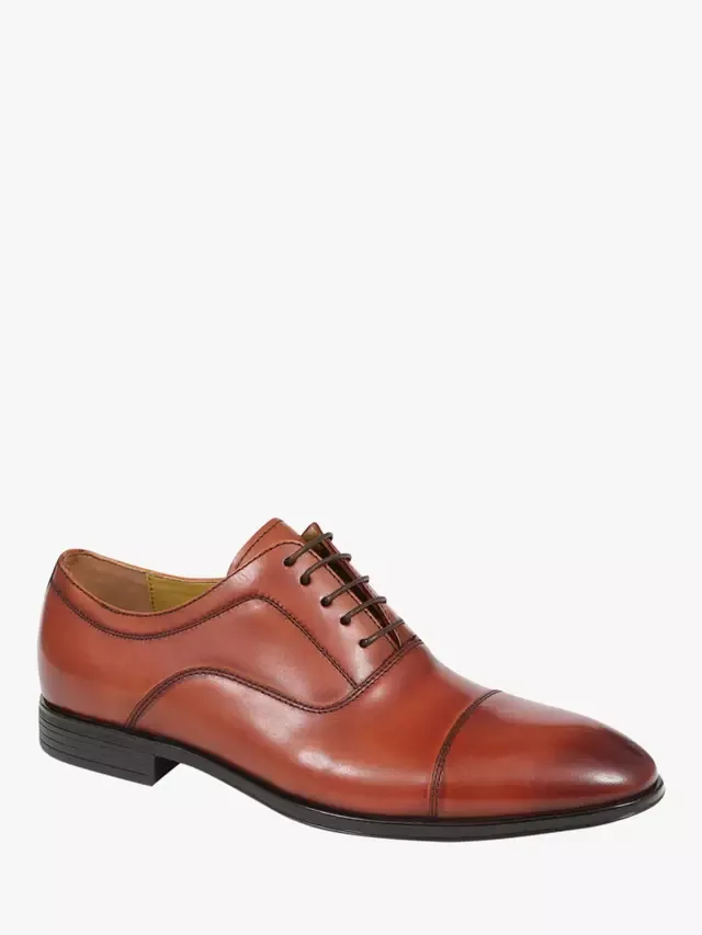 Оксфордские туфли из вощеной кожи Middleham Jones Bootmaker, Cognac — фото 2