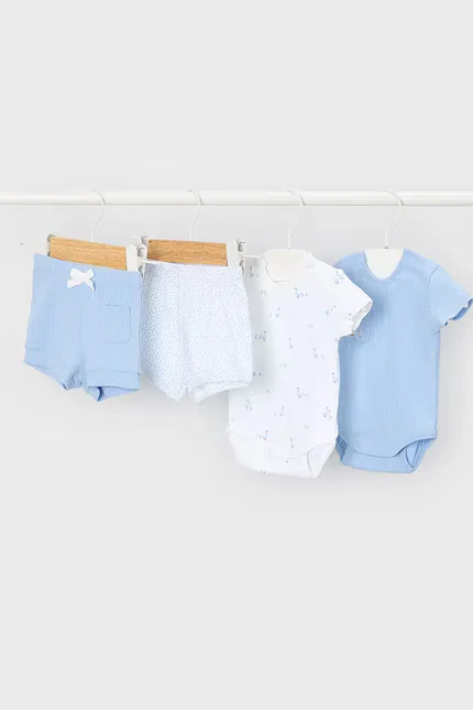 Комплект из боди и шорт 2 шт Mayoral Newborn, синий