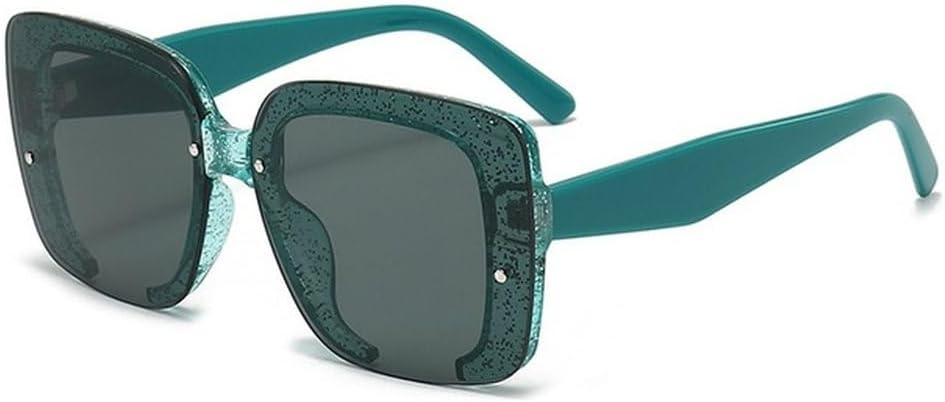 

Женские солнцезащитные очки без оправы в винтажном стиле, мужские солнцезащитные очки больших размеров, роскошные женские очки с защитой от УФ-излучения UV400 TVTBBVV, Green