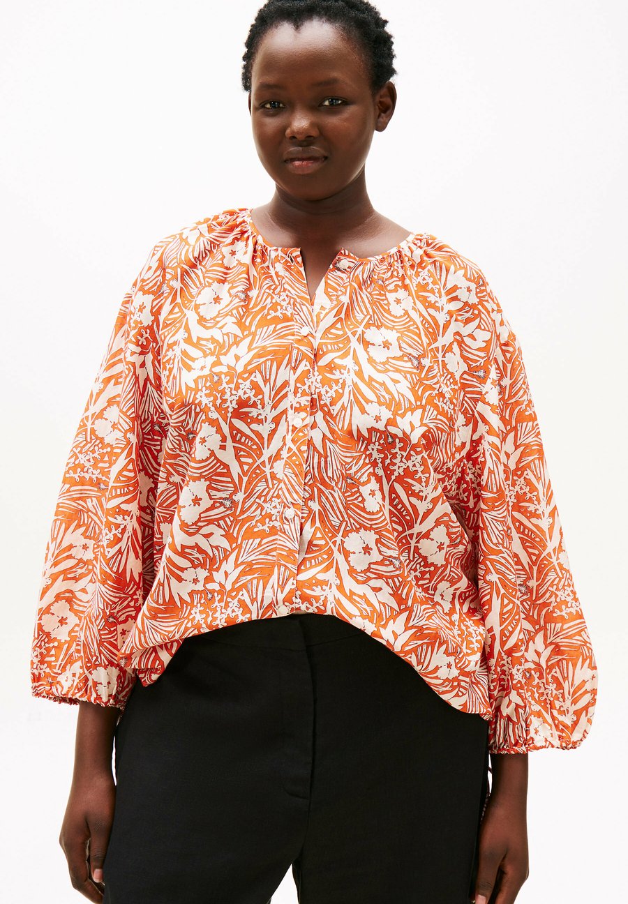 

Блуза Tommy Hilfiger Curve RELAXED FIT, Tropical Floral Brilliant/Orange