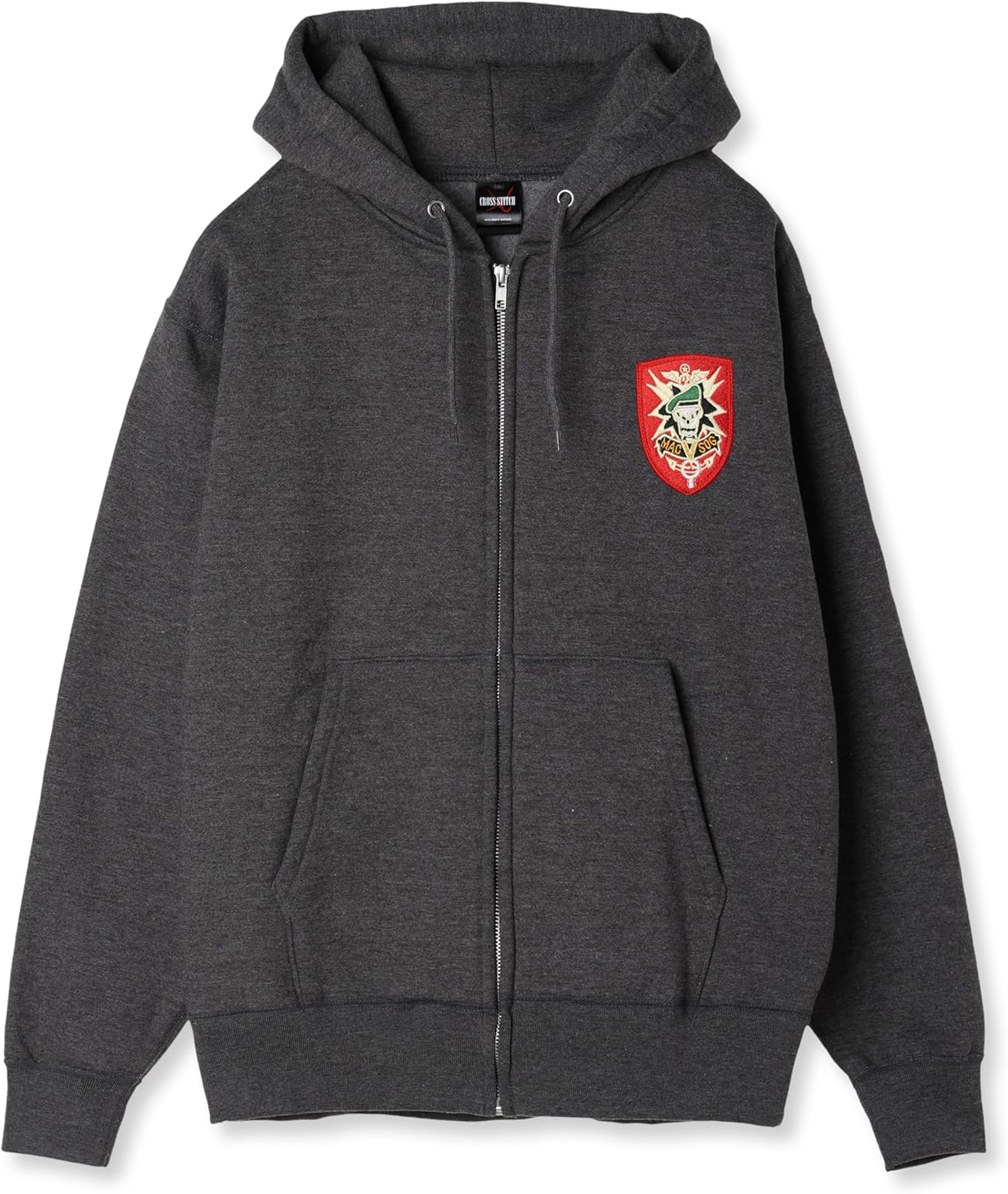 

Толстовка с капюшоном в стиле F, нашивка с гербом армии США, флисовая подкладка, застежка-молния по всей длине, цвет угольно-серый, размер 2XL F-Style