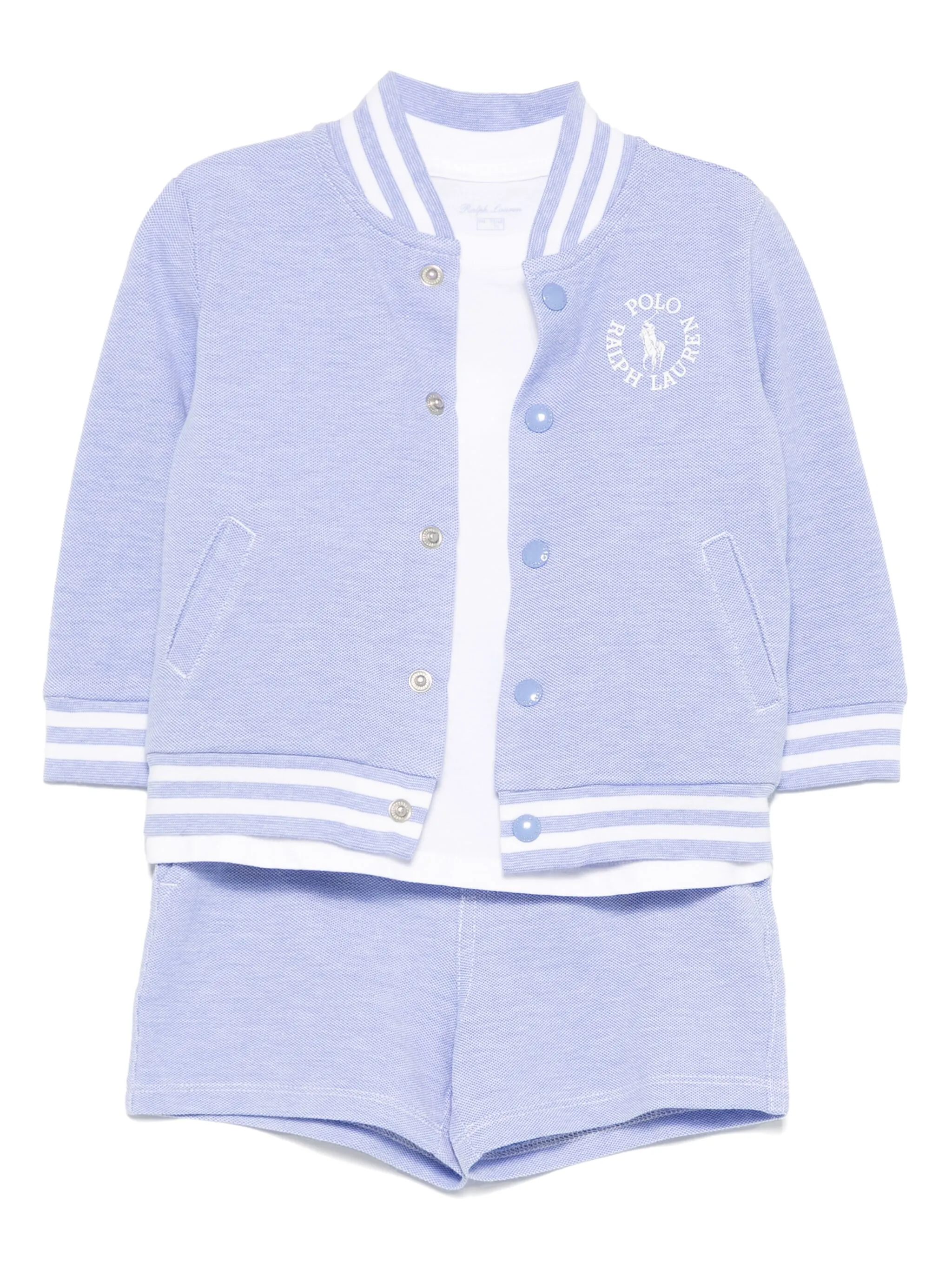

Комплект из топа и шортов Polo Ralph Lauren Kids, синий