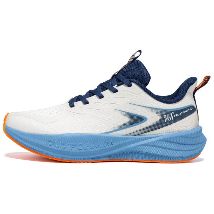 

361° Кроссовки Speed Surge Float 1.0 с противоскользящим, дышащим, легким низким верхом для повседневного бега спринтом, мужские, бежево-синие