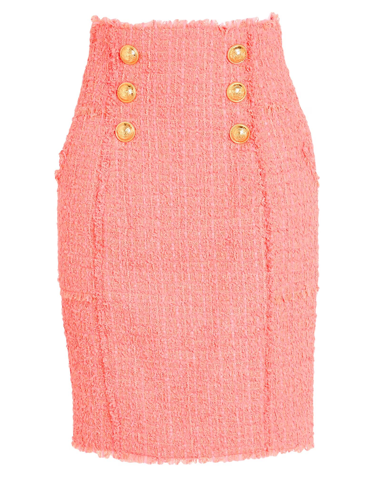 

Юбка миди Balmain, лососево-розовый