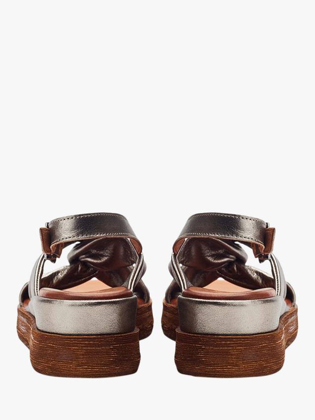 Kalmia кожаные сандалии на платформе с переплетением Moda in Pelle, Pewter — фото 3