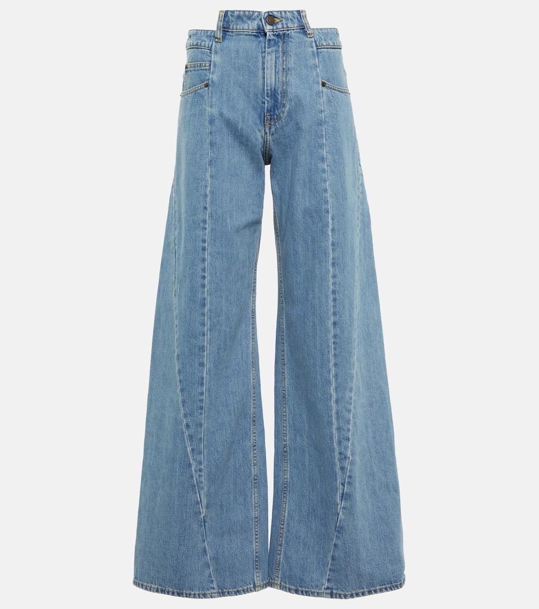 

Джинсы Décortiqué с высокой посадкой и широкими штанинами MAISON MARGIELA, синий