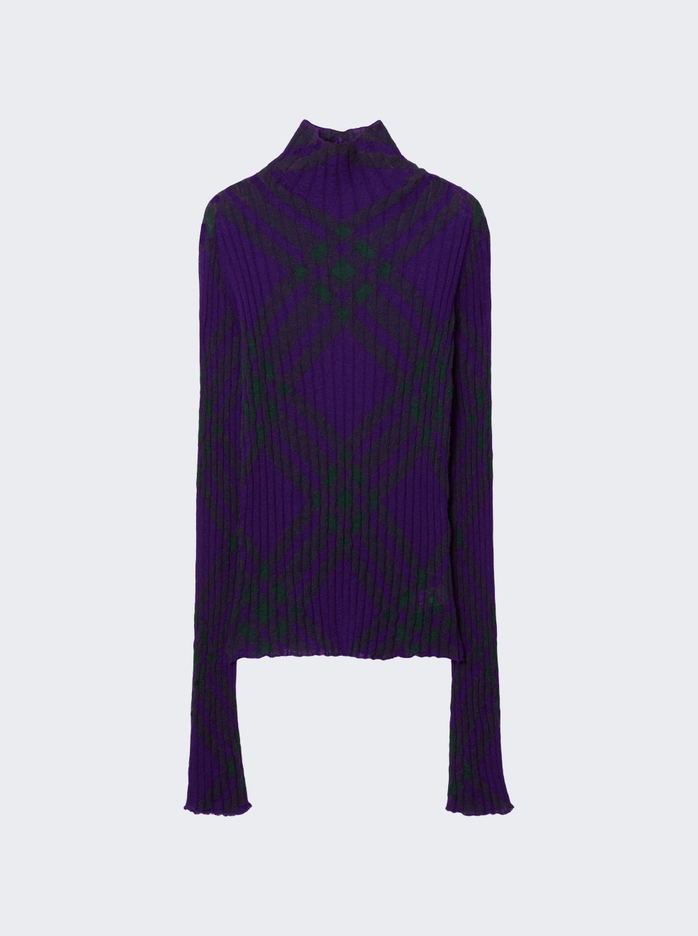 

Свитер из мохеровой смеси в клетку Burberry, цвет royal