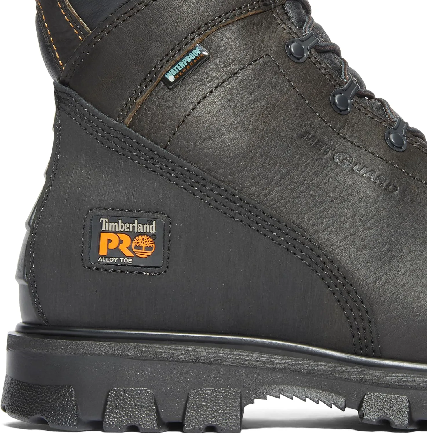 Мужские ботинки Timberland PRO Rigmaster Internal Met Guard с металлическим носком, водонепроницаемые, 8 дюймов, коричневый/черный — фото 4