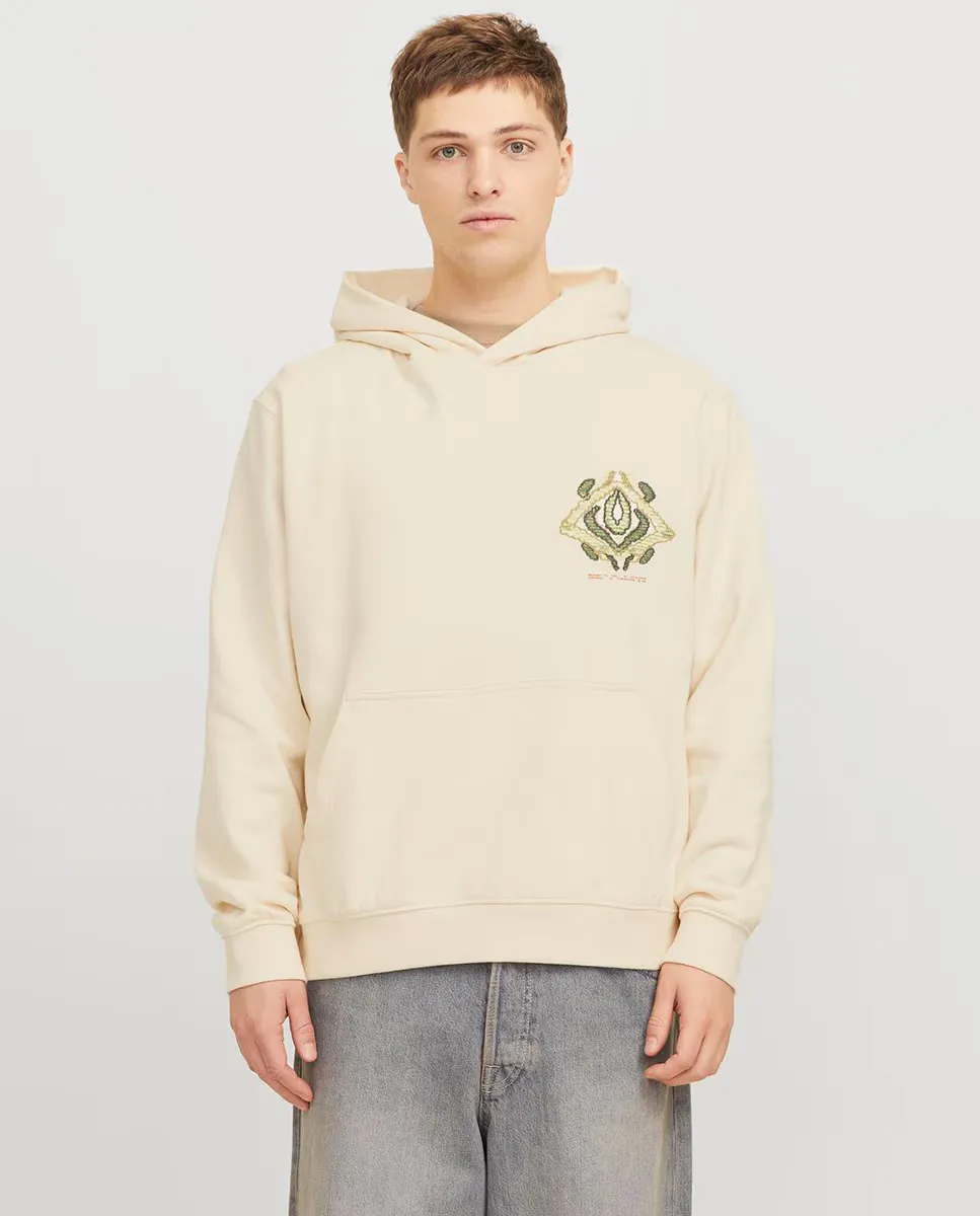 

Мужская толстовка с длинными рукавами и боковыми деталями Jack & Jones, бежевый
