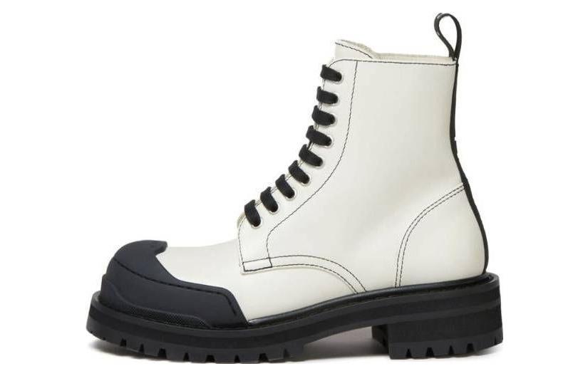 Ботинки Dada Combat на шнуровке женские MARNI, белые