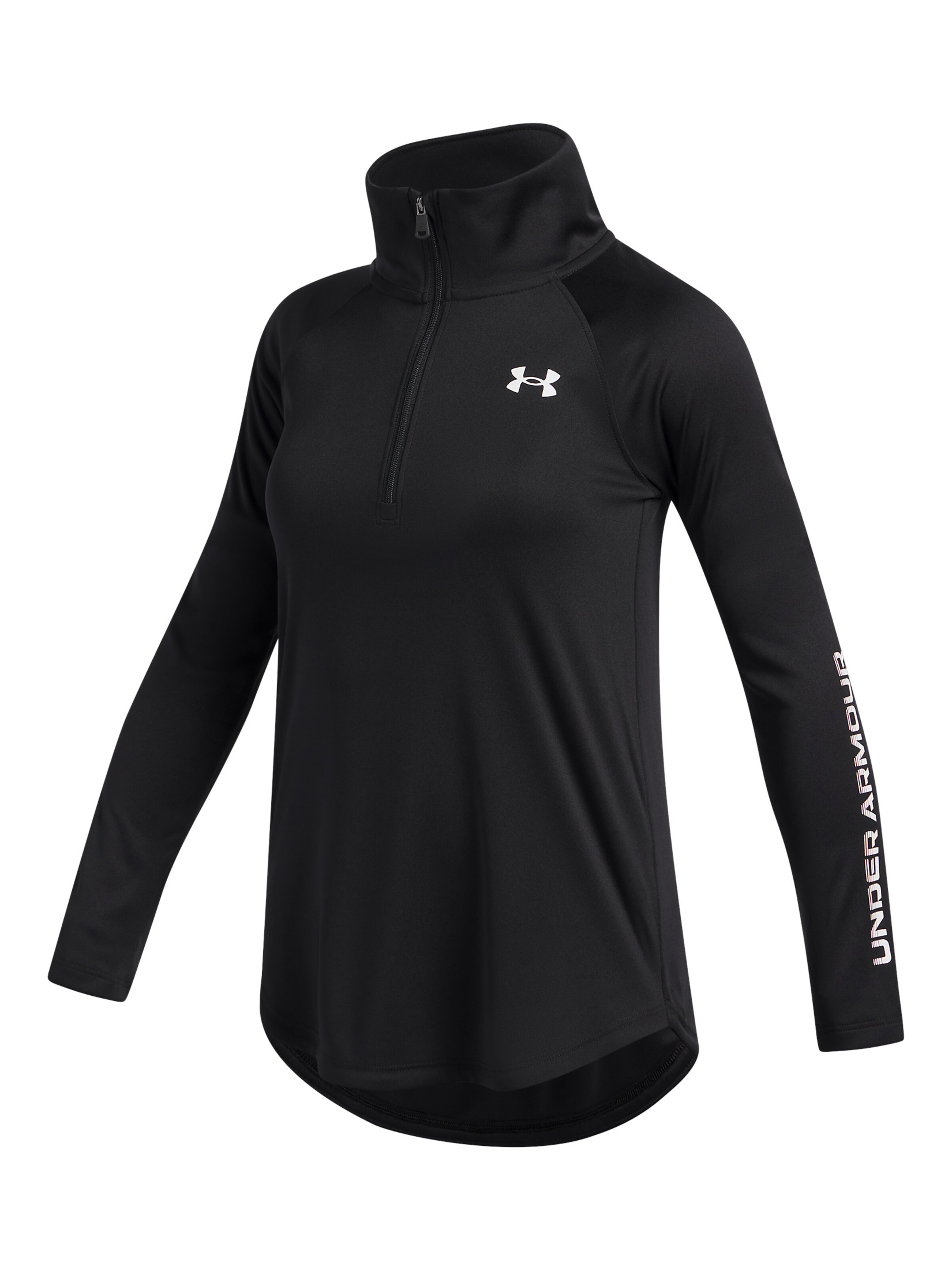 Under Armour Спортивный топ 'Tech Wordmark HZ' в черном цвете — фото 4