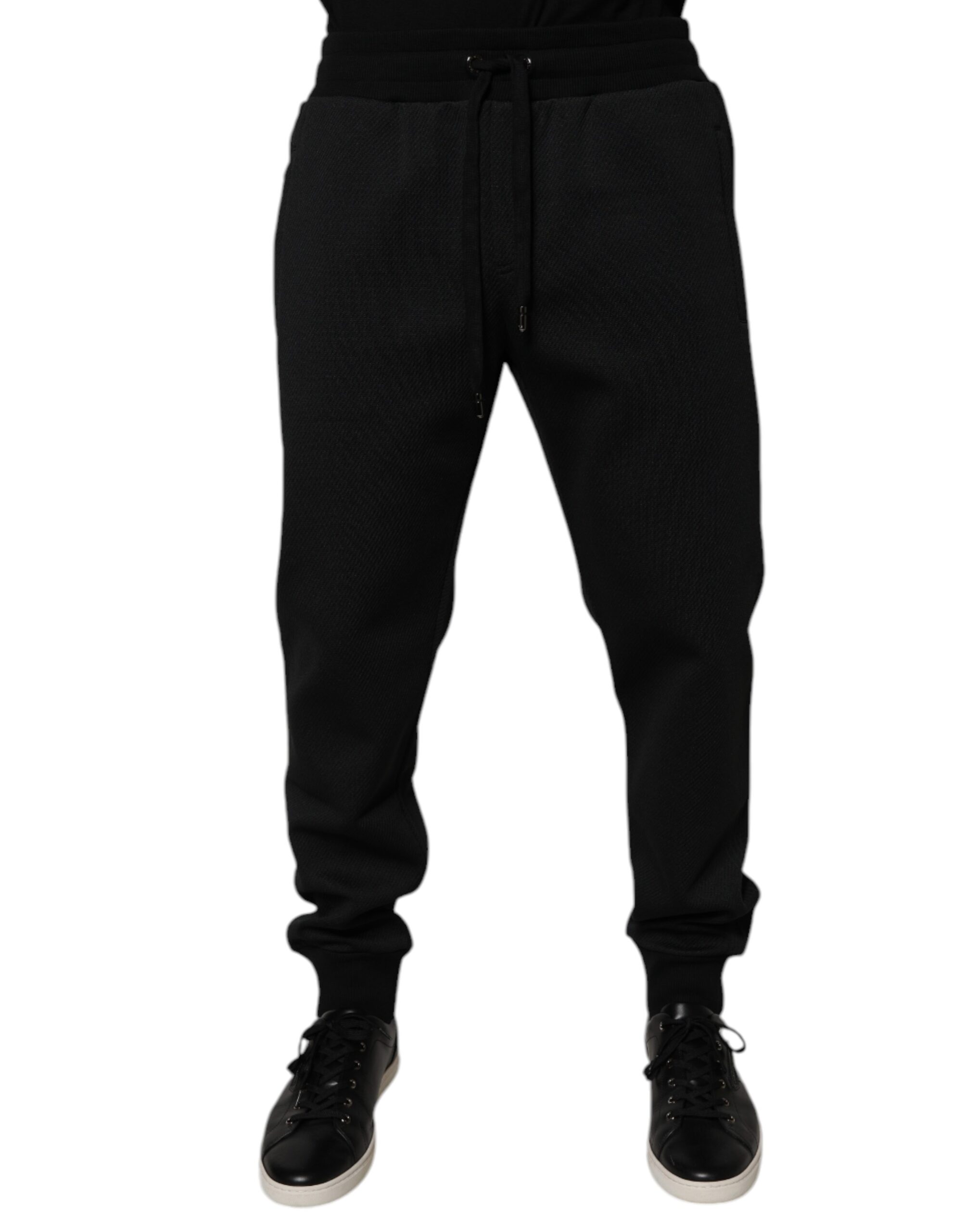 Черные полиэстеровые мужские спортивные штаны Jogger Dolce & Gabbana