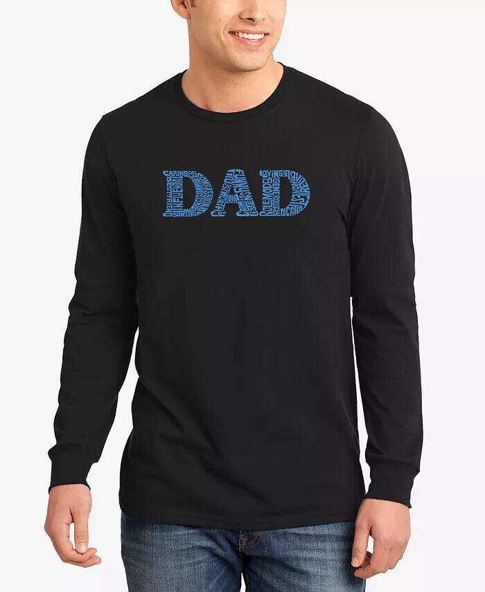 

Футболка с длинным рукавом для мужчин Dad Word Art LA Pop Art