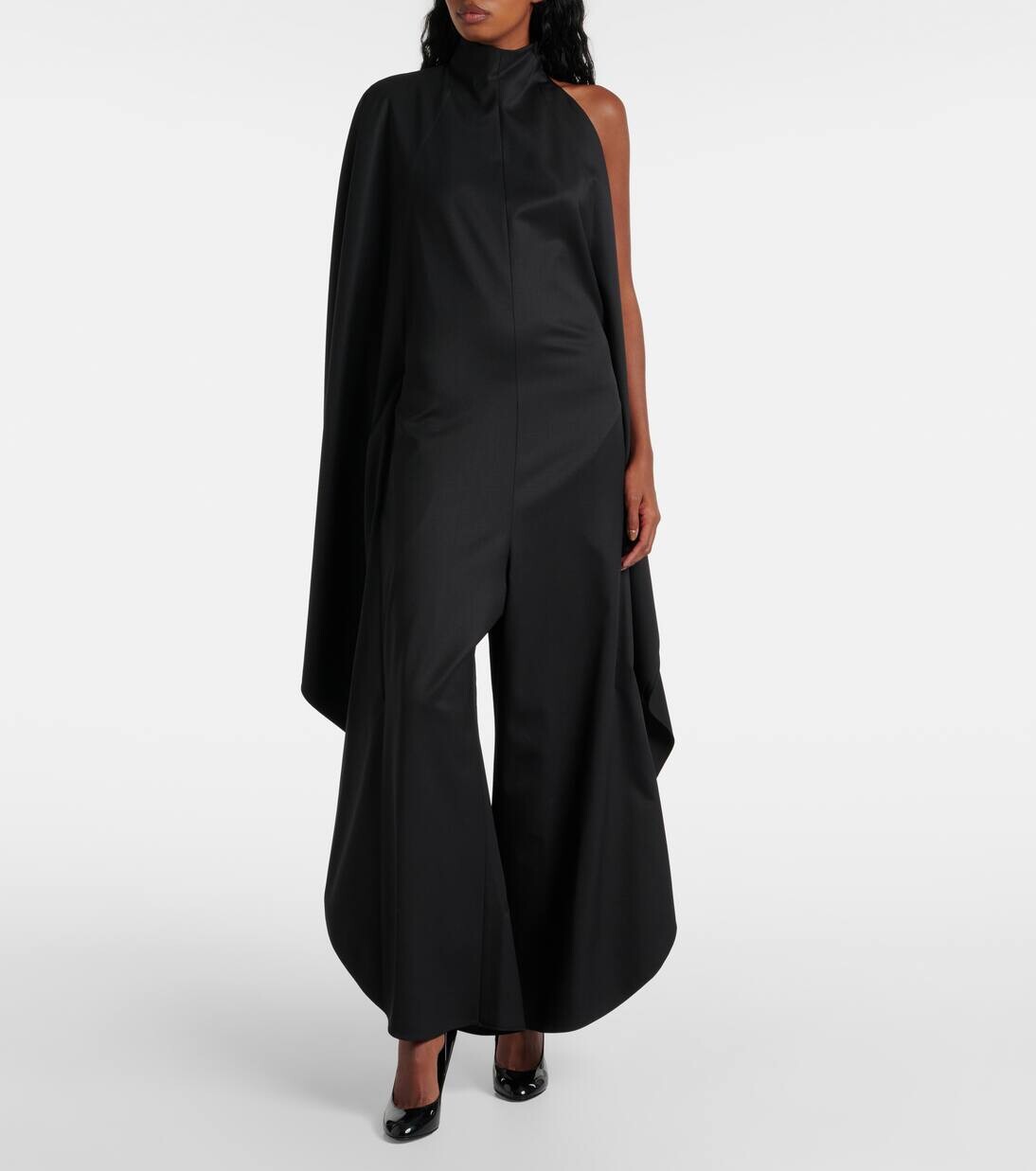 Комбинезон из шерсти с открытой спиной Alaïa, цвет noir alaia — фото 2