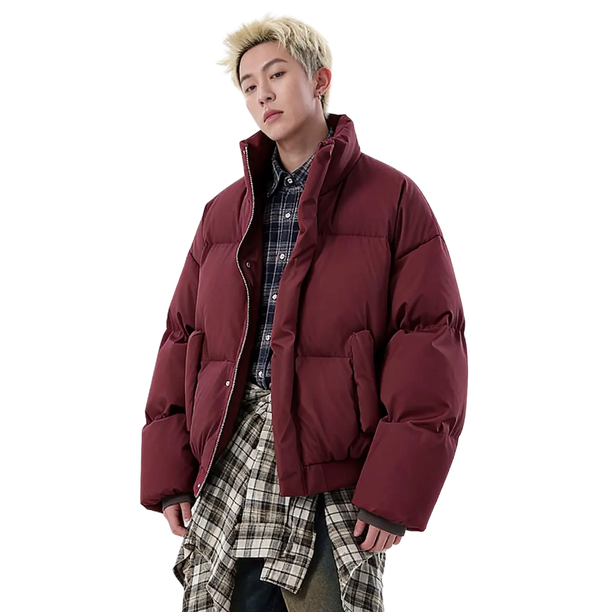 

Пуховик Unisex X1617, красный puffer jacket