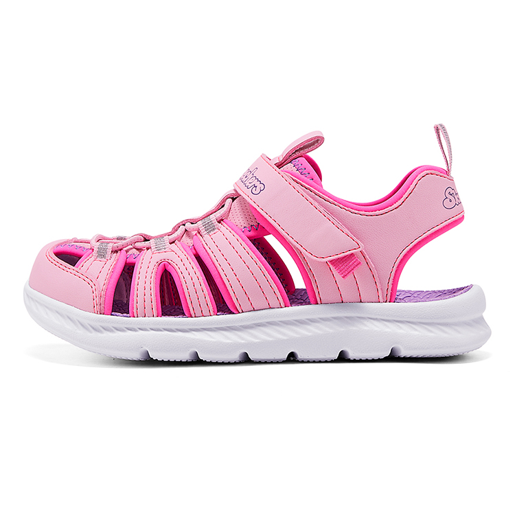 

Skechers Kids Износостойкие дышащие нескользящие сандалии low top Pink/Lavender для детей
