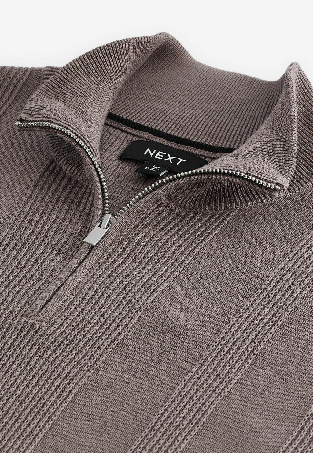 

Джемпер ZIP NECK-TEXTURE Next, коричневый