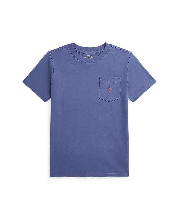 

Футболка с карманом для малышей и мальчиков Jersey Pocket Polo Ralph Lauren, синий