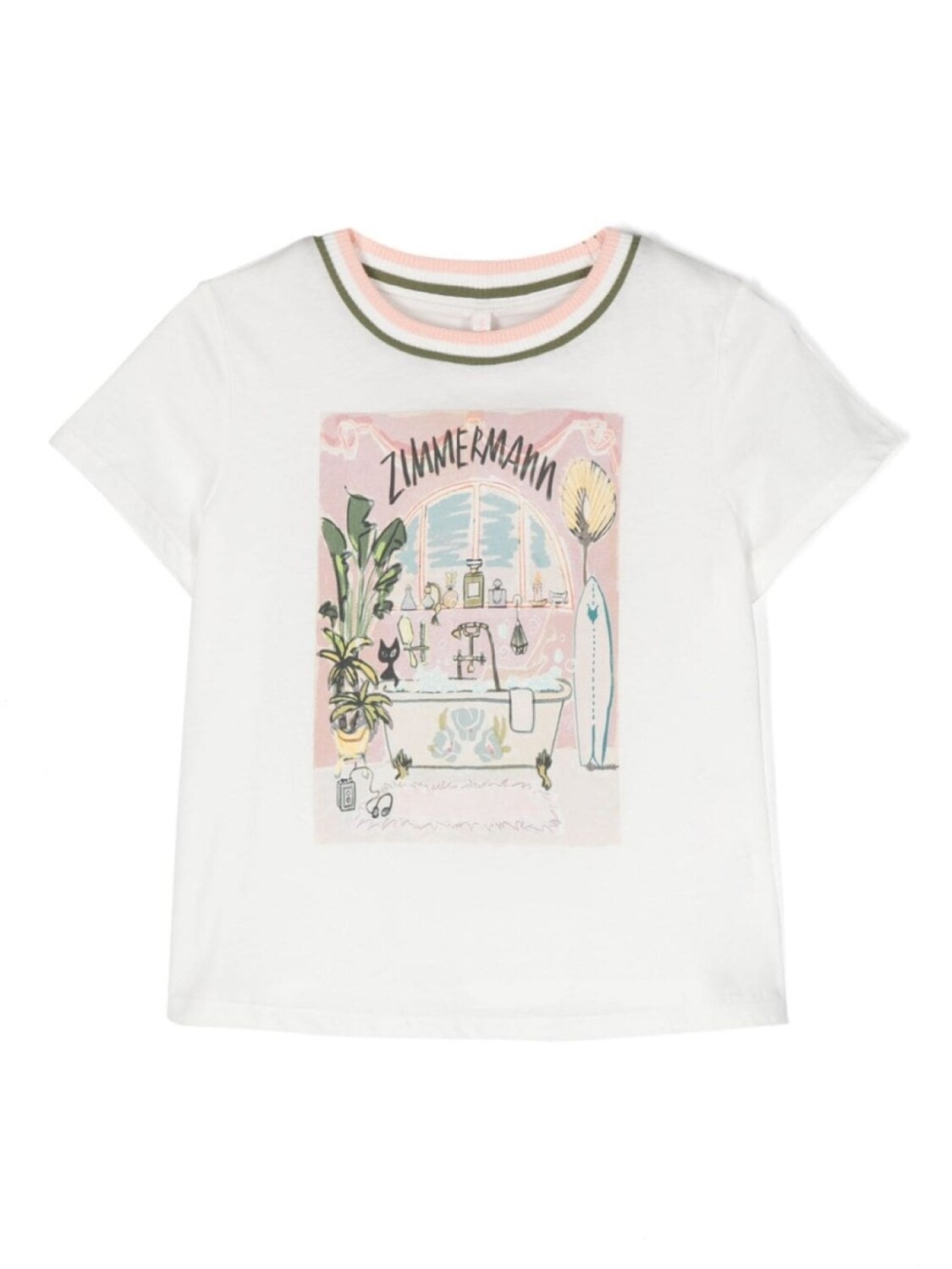 

Футболка Ottie с принтом ZIMMERMANN Kids, белый