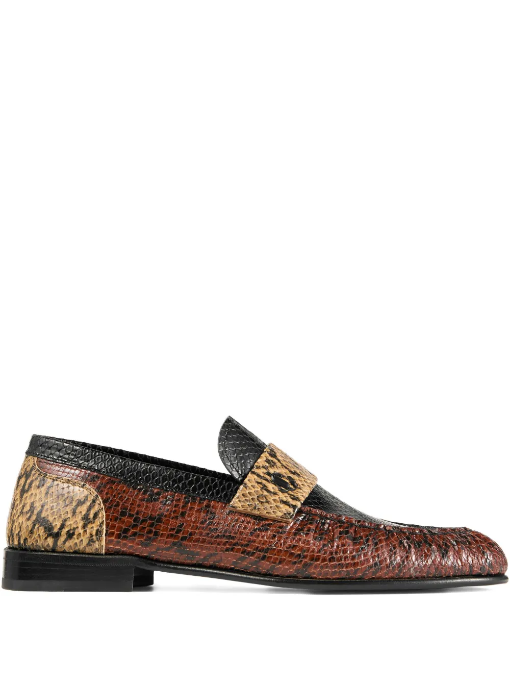 

Лоферы Ellis со змеиным принтом JIMMY CHOO, коричневый