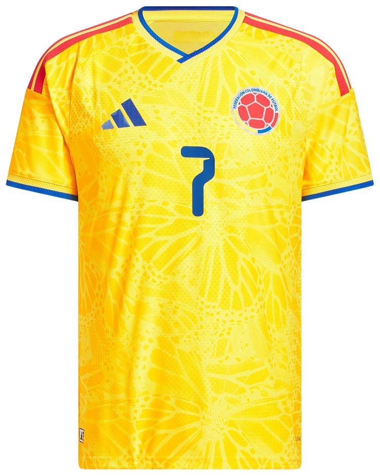 Домашняя футболка Adidas Colombia 26 Diaz, цвет, желтый
