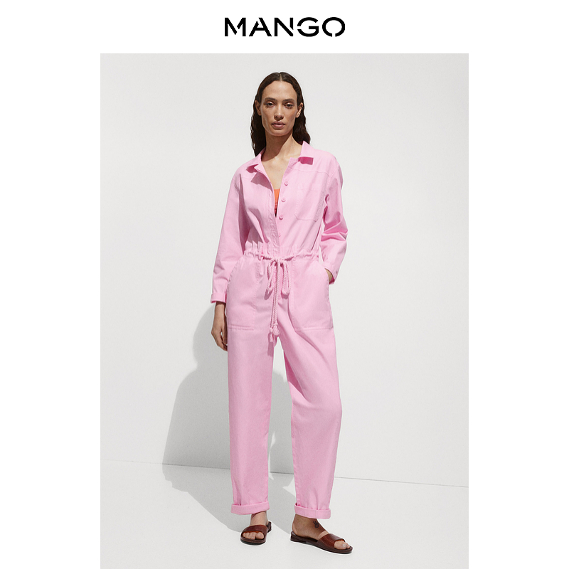 

Комбинезон женский Mango на шнурке, розовый