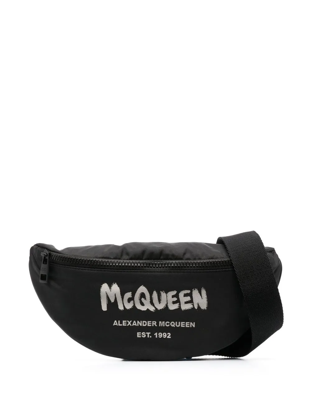 

Поясная сумка с логотипом McQueen Graffiti Alexander Mcqueen, черный