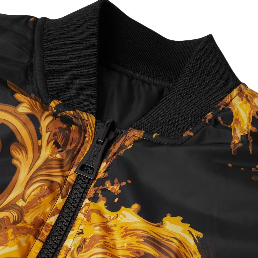 Куртки и пальто женские VERSACE, черный золото — фото 4