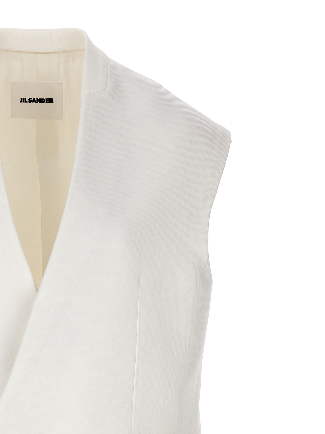 Оверсайз жилет на заказ JIL SANDER, белый — фото 3