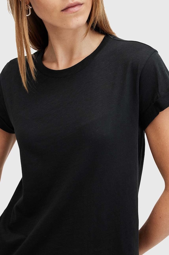 Хлопковая футболка Anna Tee Allsaints, черный — фото 2