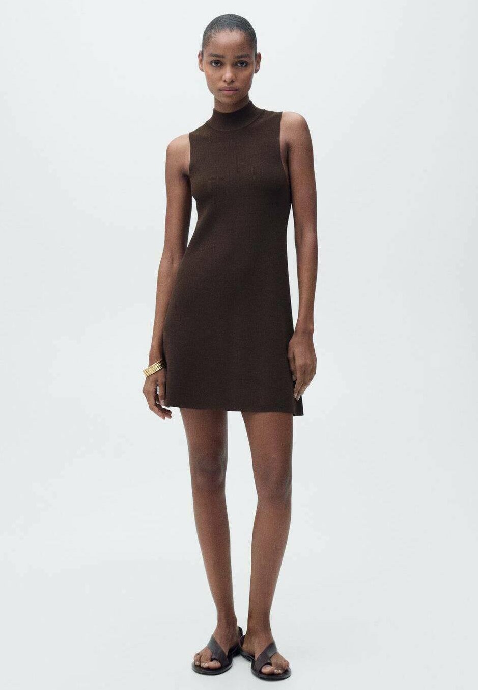 

Платье-джемпер SESETE Mango, коричневый