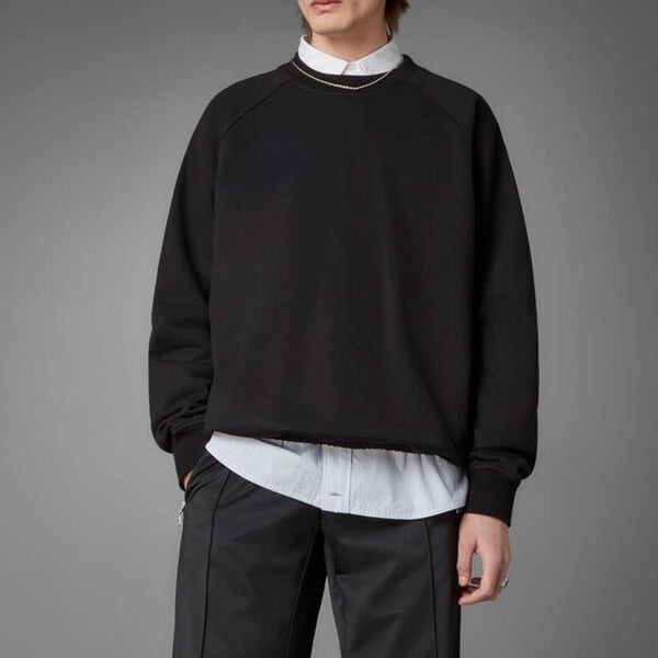 Толстовка Men's adidas originals Solid Color Loose Casual Round Neck Pullover Black, мультиколор — фото 2
