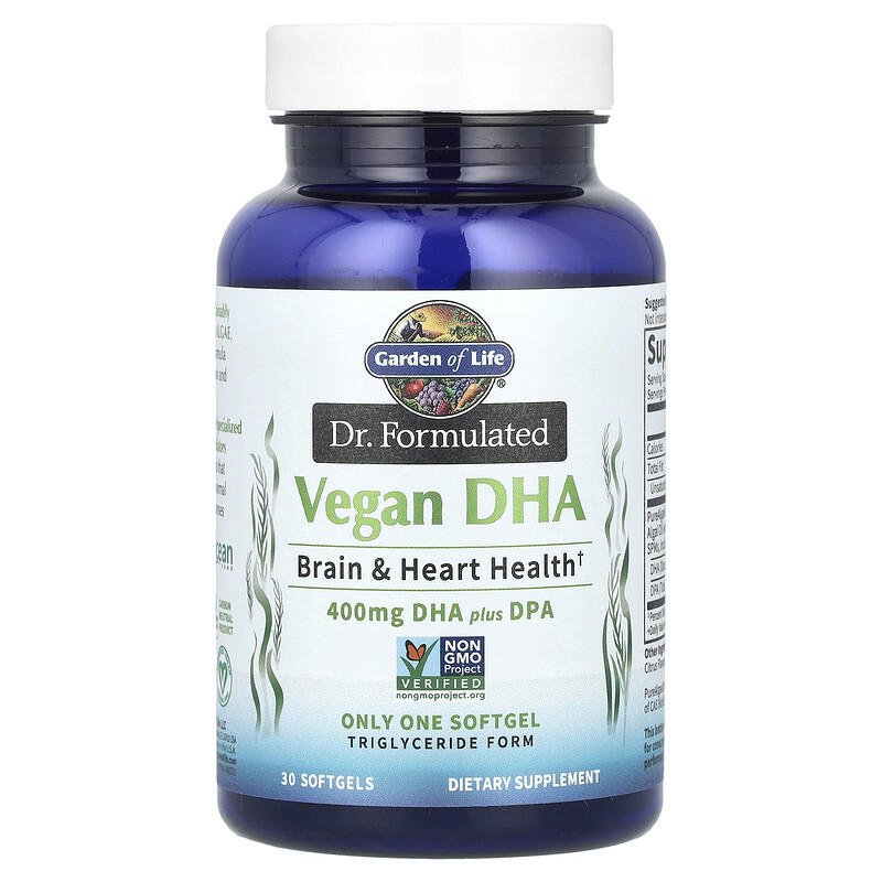 

Garden of Life, Dr. Formulated Vegan DHA Plus DPA, 30 Softgels