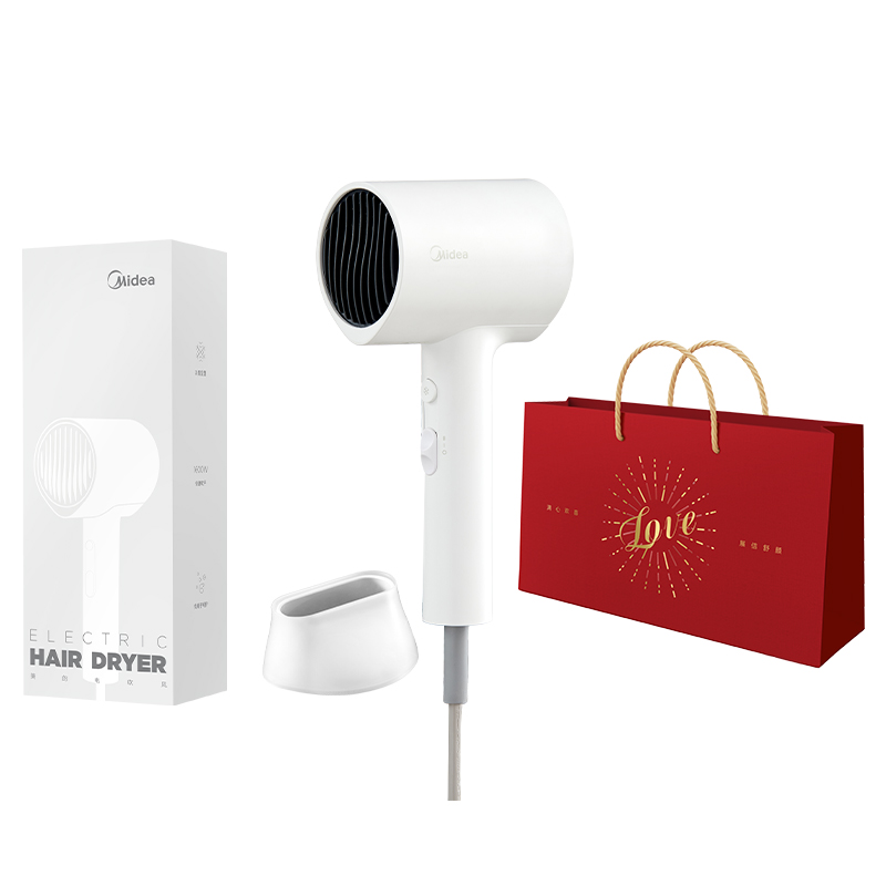 

Фен 1600Вт с холодным и горячим воздухом MB AJ0501 Midea, Polar White, Official Shopping Bag