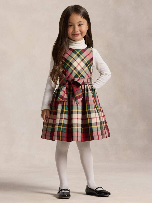

Детское платье-трапеция в клетку Holiday Tartan Ralph Lauren, Red/Cream