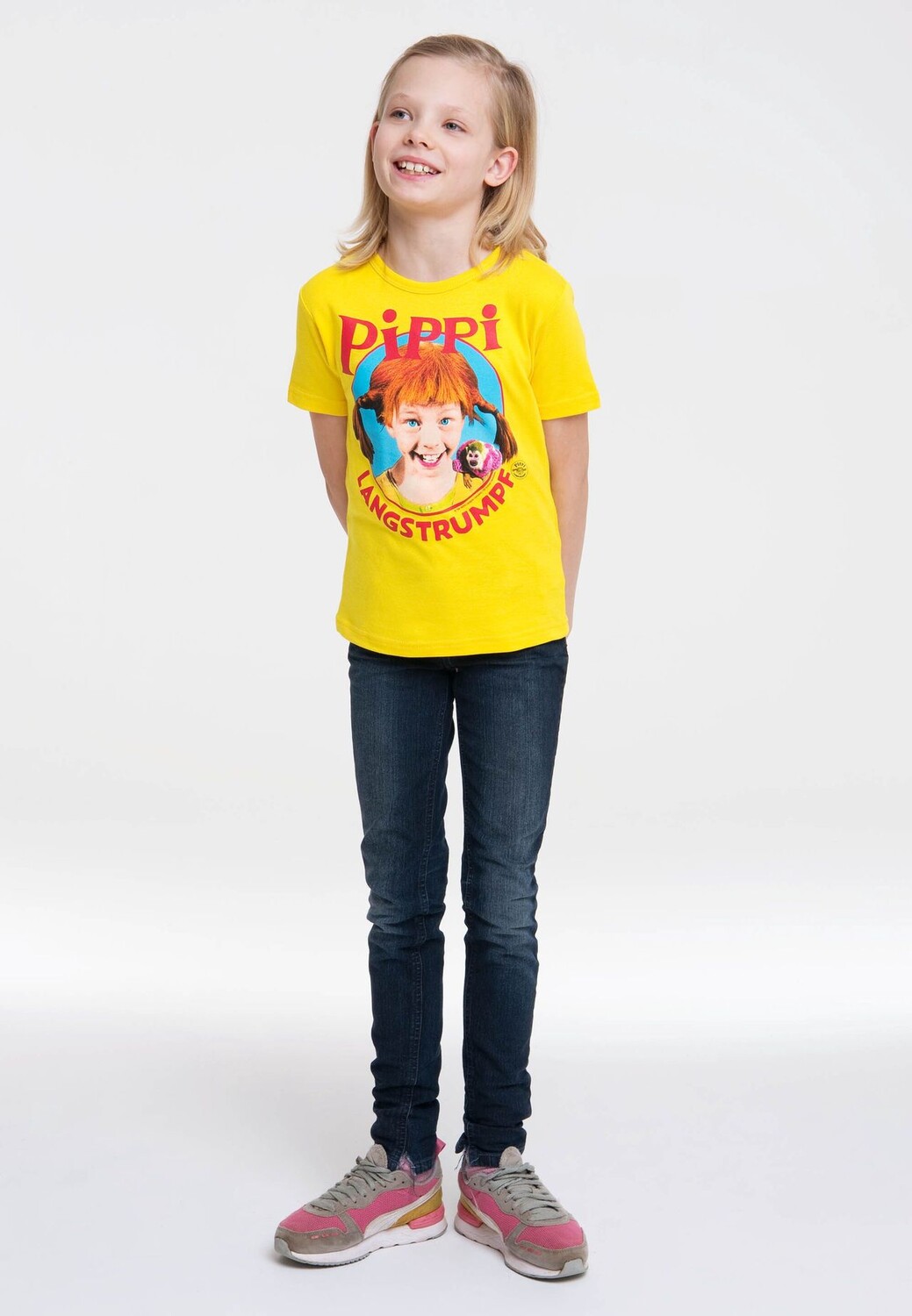 Футболка Детская Пеппи Длинныйчулок - Портрет LOGOSHIRT, цвет Fresh Yellow — фото 2