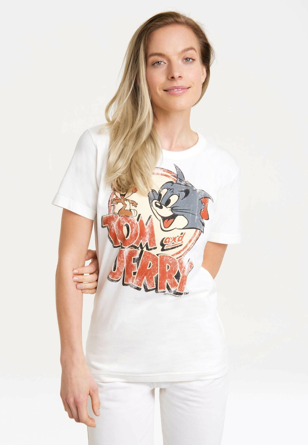 

Футболка с принтом TOM & JERRY LOGOSHIRT, цвет weiß
