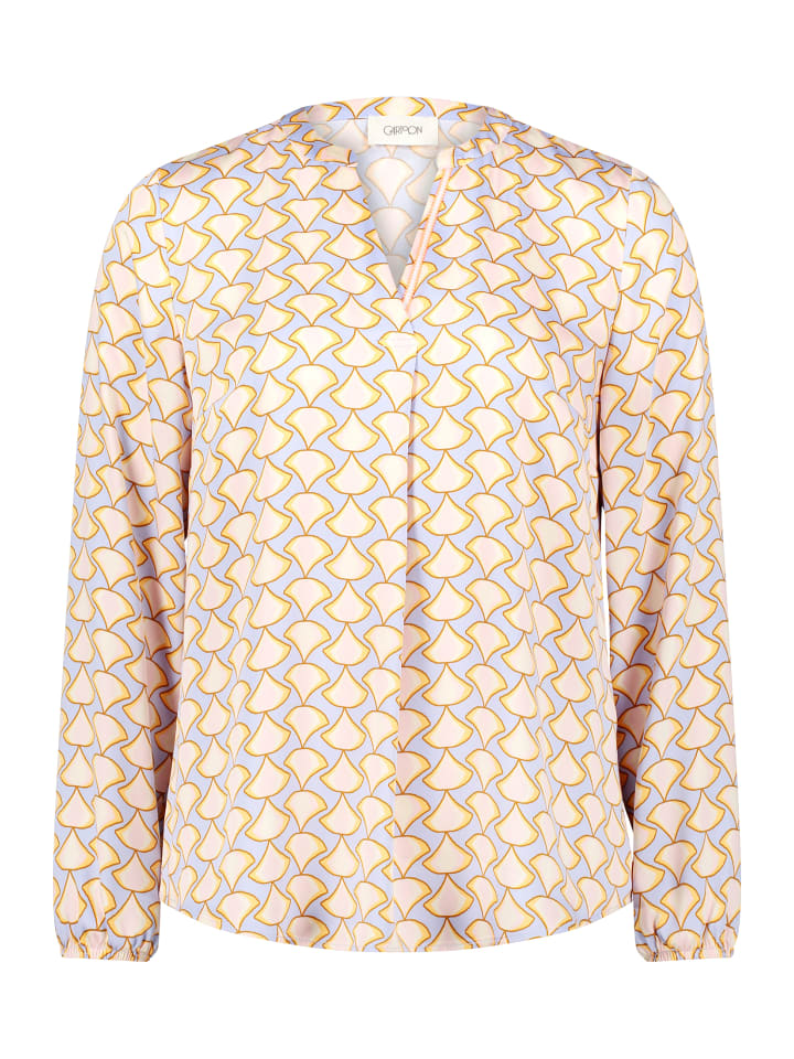 

CARTOON Повседневная блузка с узором сине-абрикосового цвета