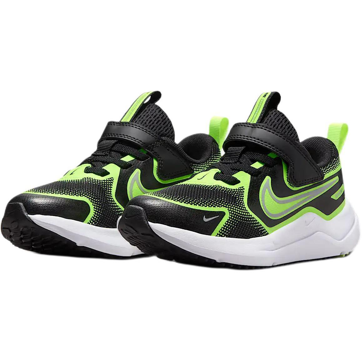 Дышащие низкие кроссовки Cosmic Runner для детей Nike, черный/зеленый — фото 3