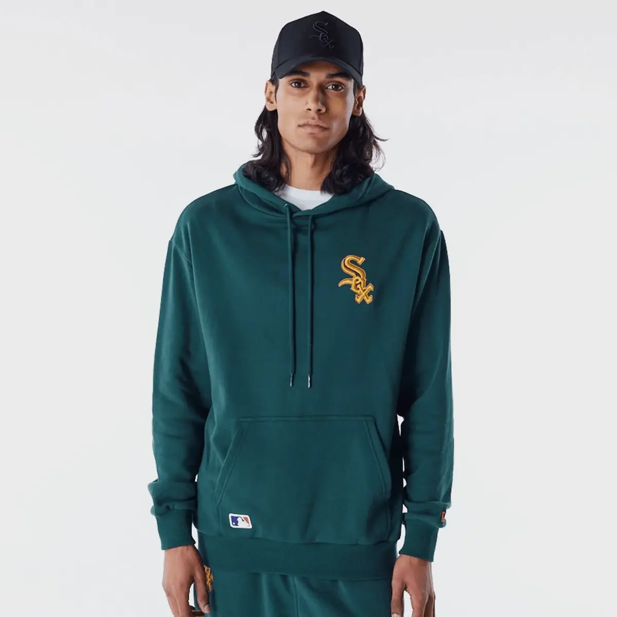 

Худи New Era Chicago White Sox League Essential Oversized, зеленый/желтый