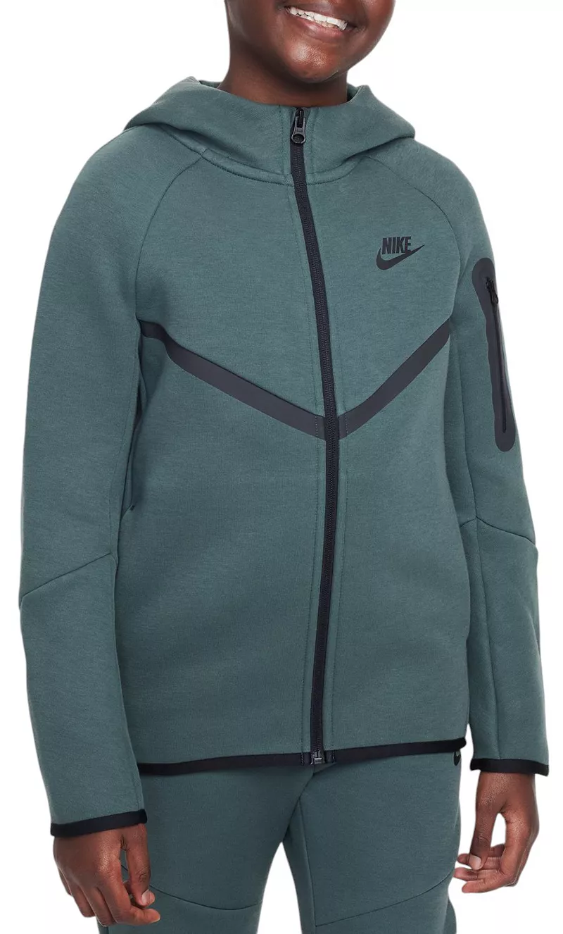 

Флисовая толстовка с молнией во всю длину Nike для мальчиков, цвет Vintage Green/Black